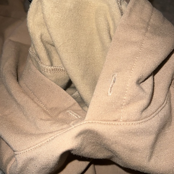 Theory hoodie hood jacket beige brown color theory hood size large - Picture 11 of 11